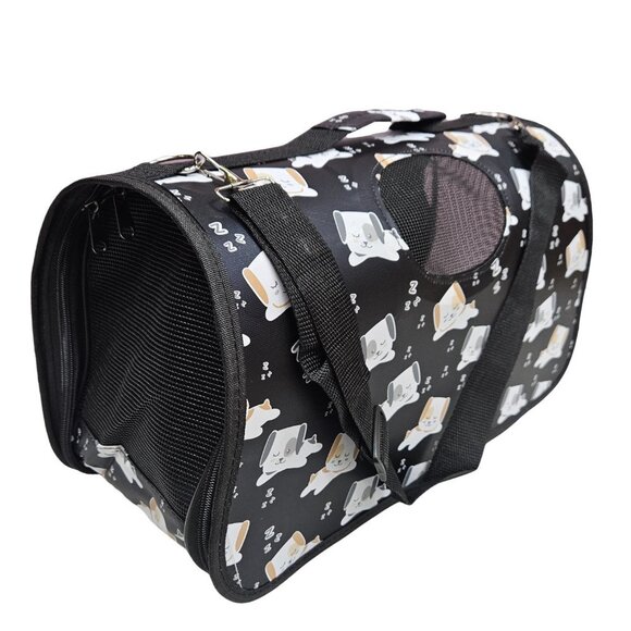 Pet Carrier for Cat, Dog or Other Pets, Sleepy Puppies Print - Picture 1 of 6